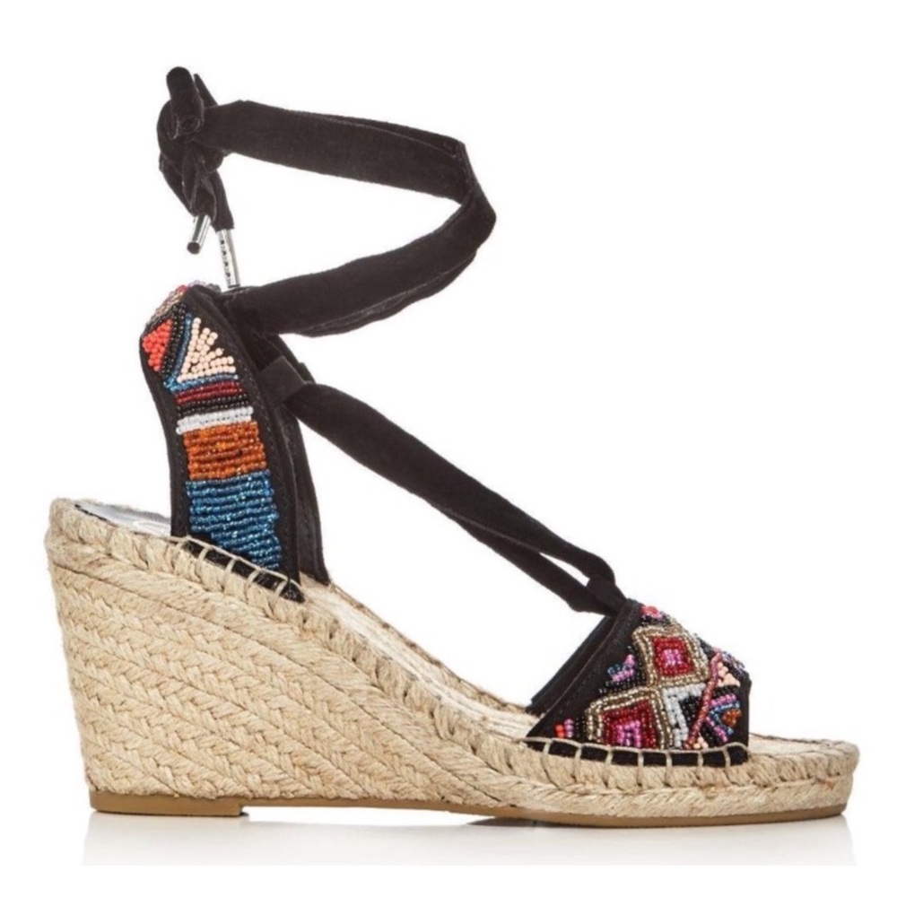 ASH PAOLA Multicolor Canvas Wedge Sandals! - Picture 3 of 5